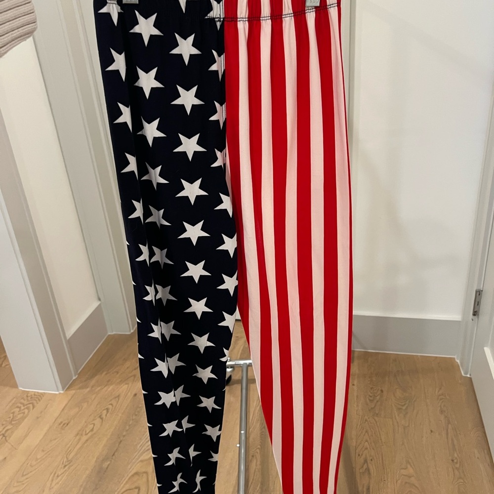 Patriotic Star and Stripe Leggings